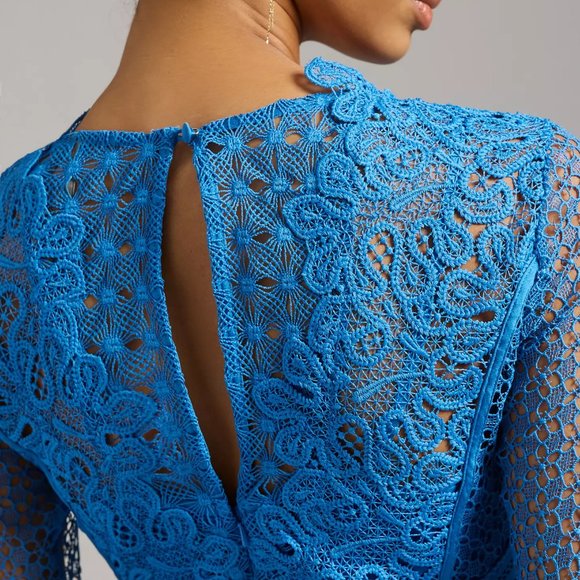 HTF By Anthropologie Sheer Lace Mini Dress - Picture 7 of 7